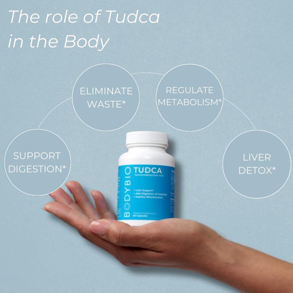 Bodybio Tudca Liver Support for Detox and Cleanse , Cognitive and Digestive Health 60 Ct 1 PACK - Suppviv