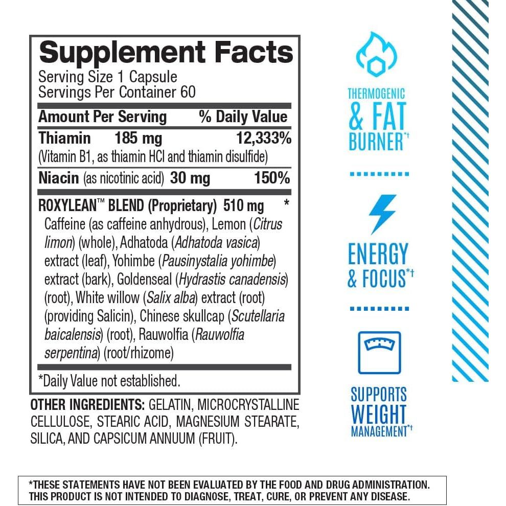 BPI Sports - Roxylean Extreme Fat Burner & Weight Loss Supplement, 60Count - Suppviv