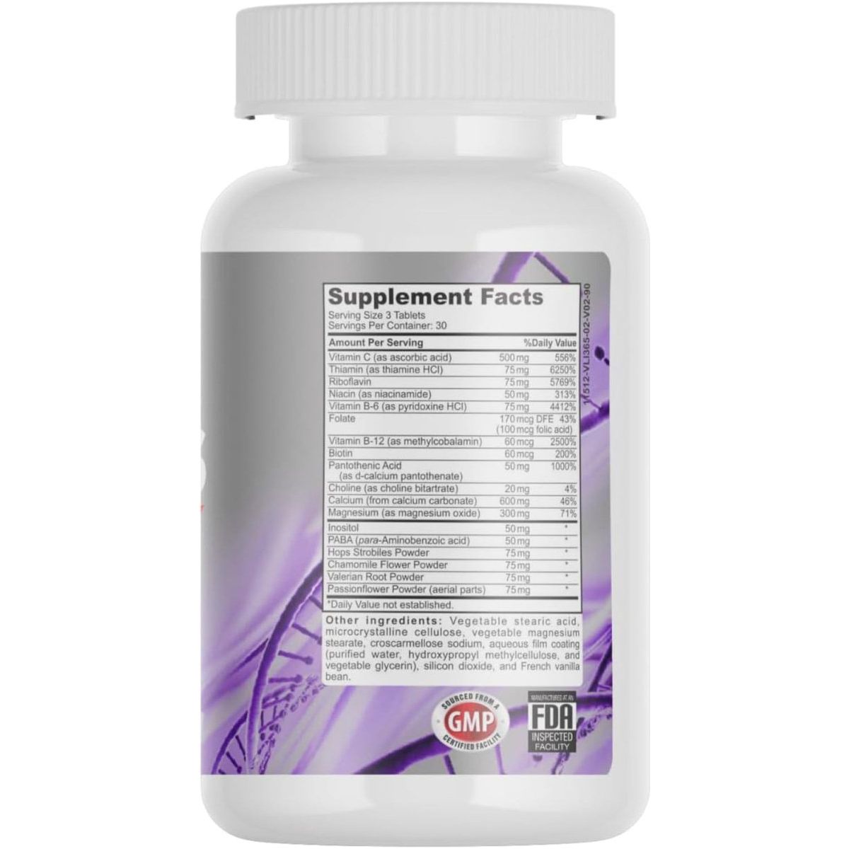 Brain Health Supplements | Choline, Chamomile and Passionflower Vitamins - Supports Mood & Mental Focus - 60 Capsules - Suppviv