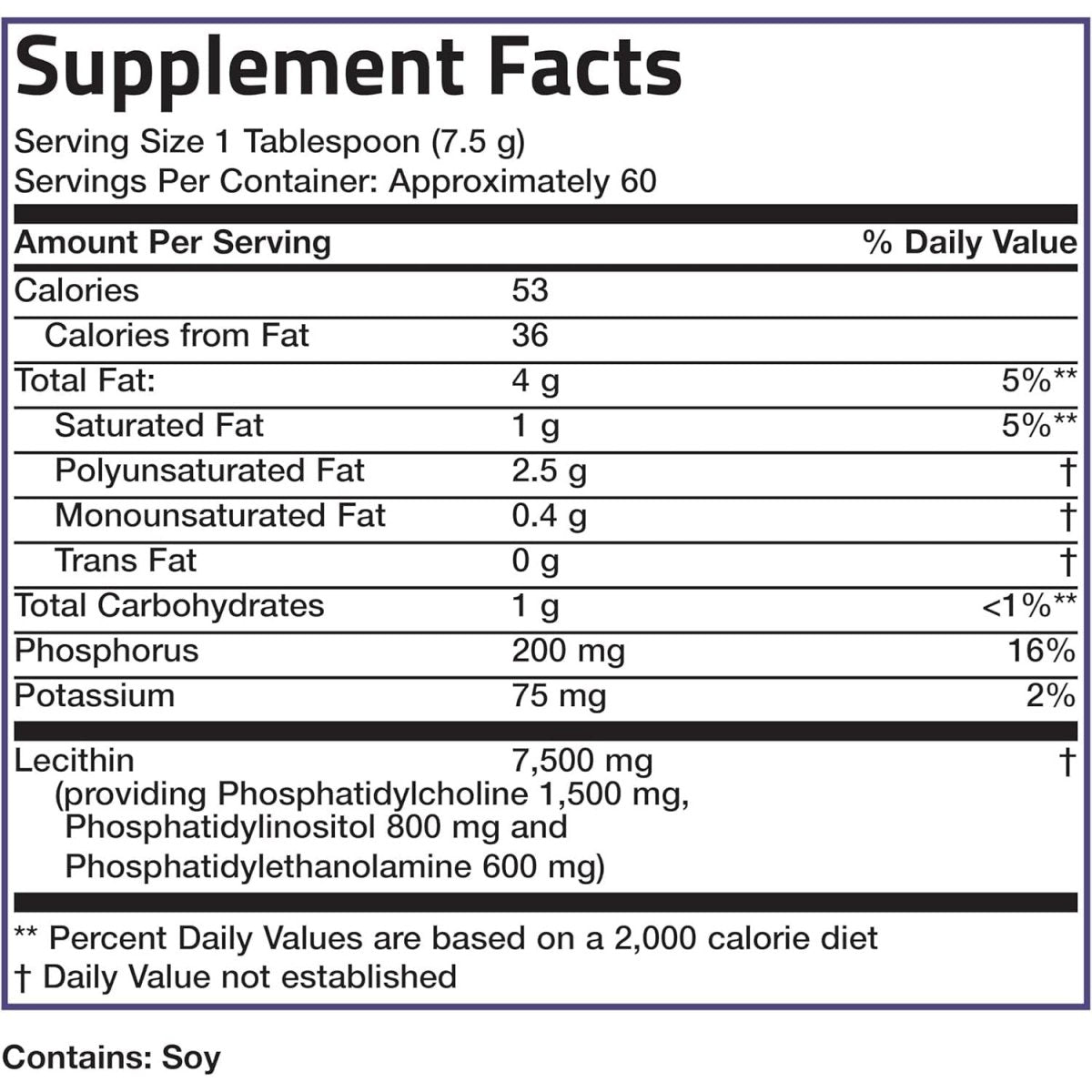 Bronson Lecithin Granules (Powder) 7500 MG, 1 Lbs (454 Grams, or 16 Ounces) - Suppviv