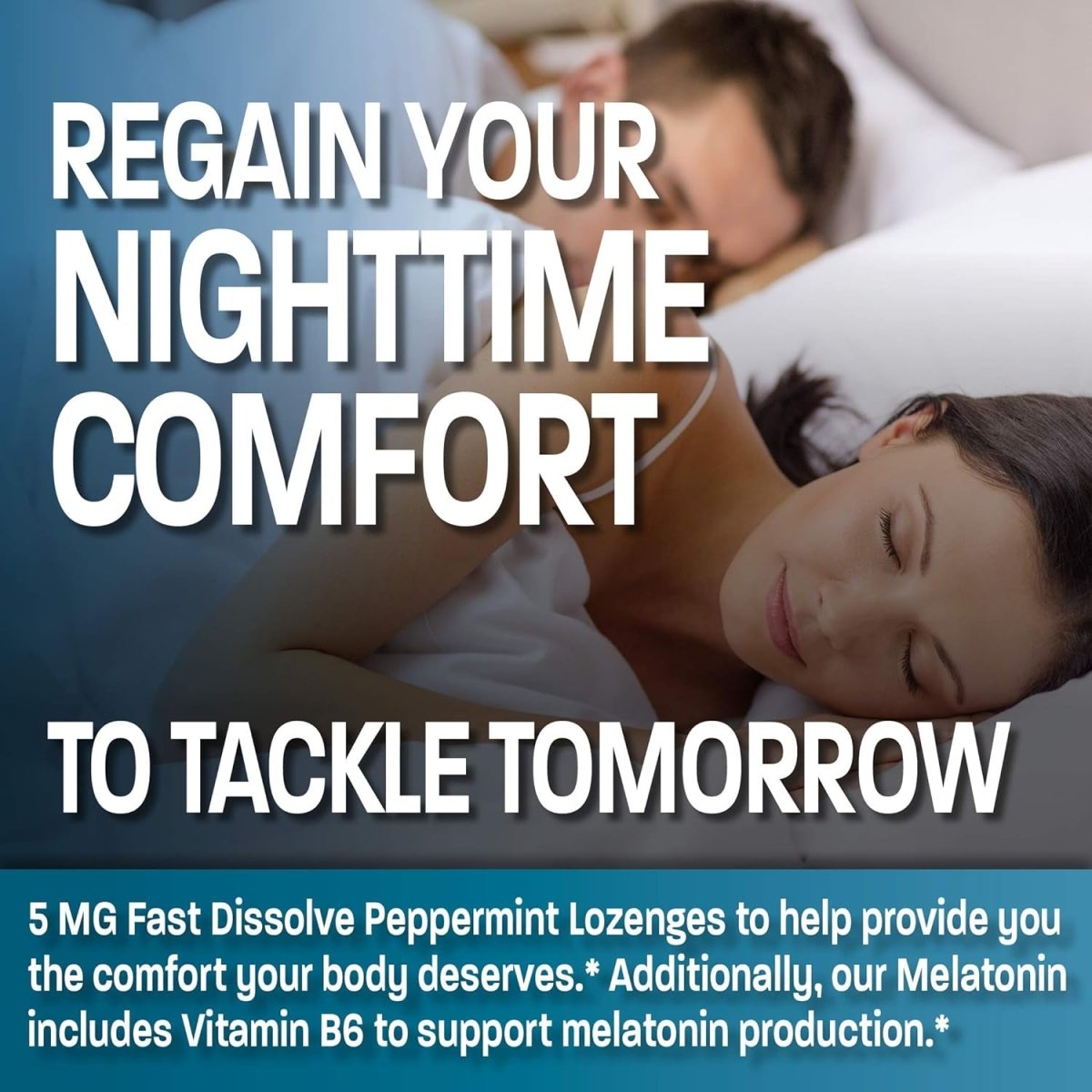 Bronson Melatonin 5Mg Fast Dissolve Peppermint Tablets 360 Vegetarian Chewable Lozenges - Suppviv