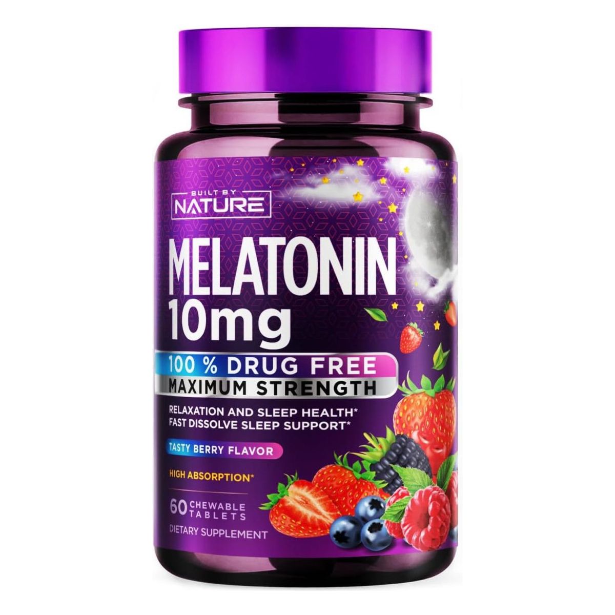 Built by Nature Melatonin 10Mg Chewables - Suppviv