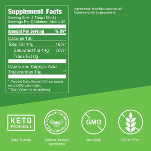 Bulletproof MCT Oil Made with C10 and C8 Oil, 16 Ounces, Keto Supplement for Sustained Energy - Suppviv