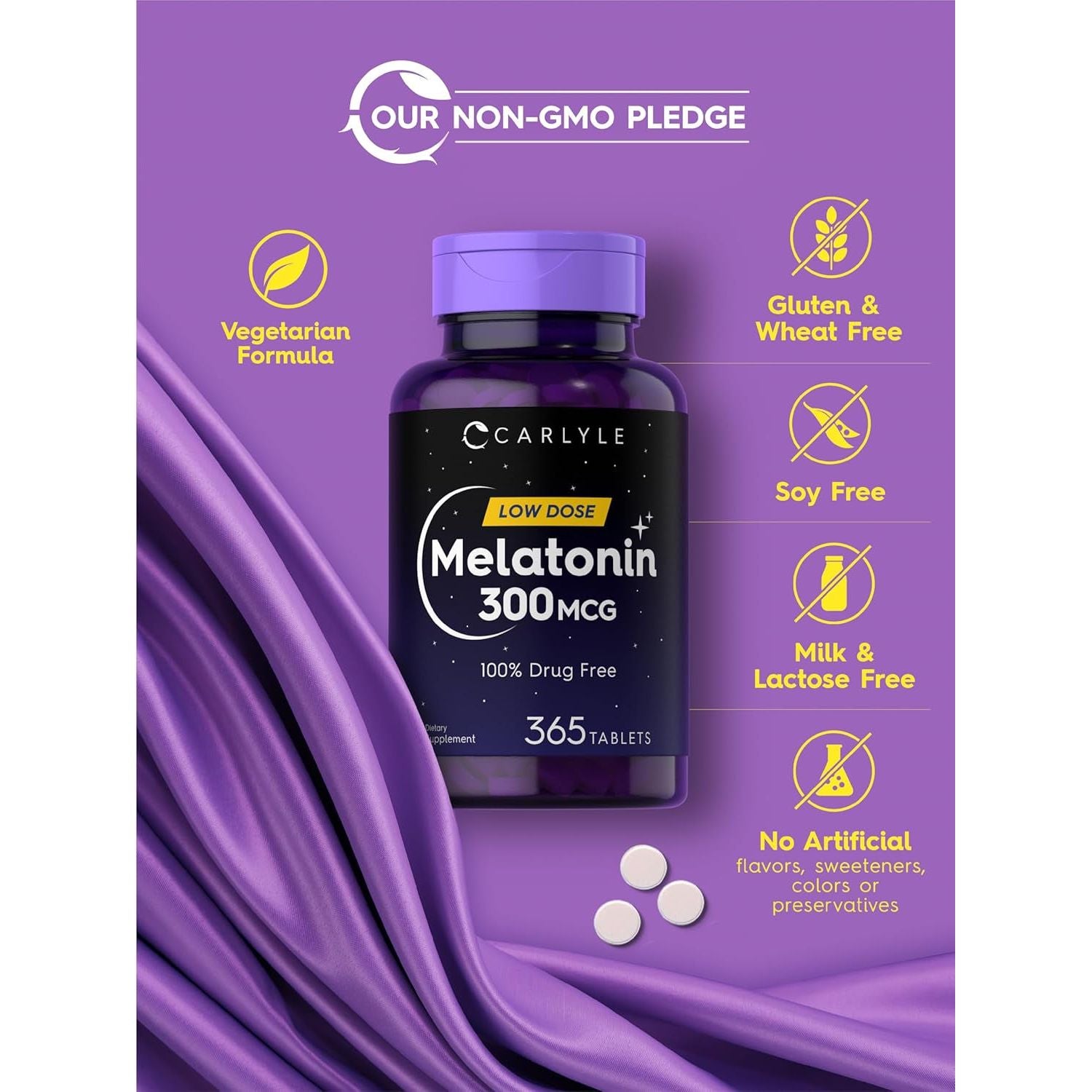 Carlyle Melatonin 300 Mcg - 365 Tablets