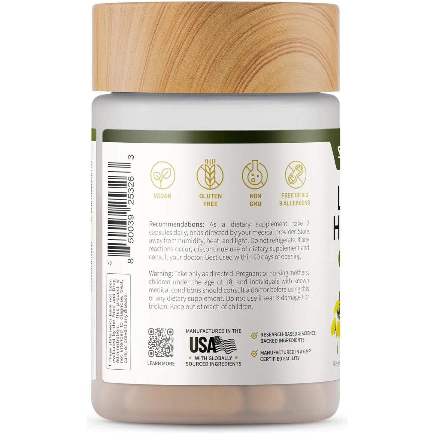 Snap Supplements Liver & Detox Support Supplement and Digestive Health, 60 Capsules