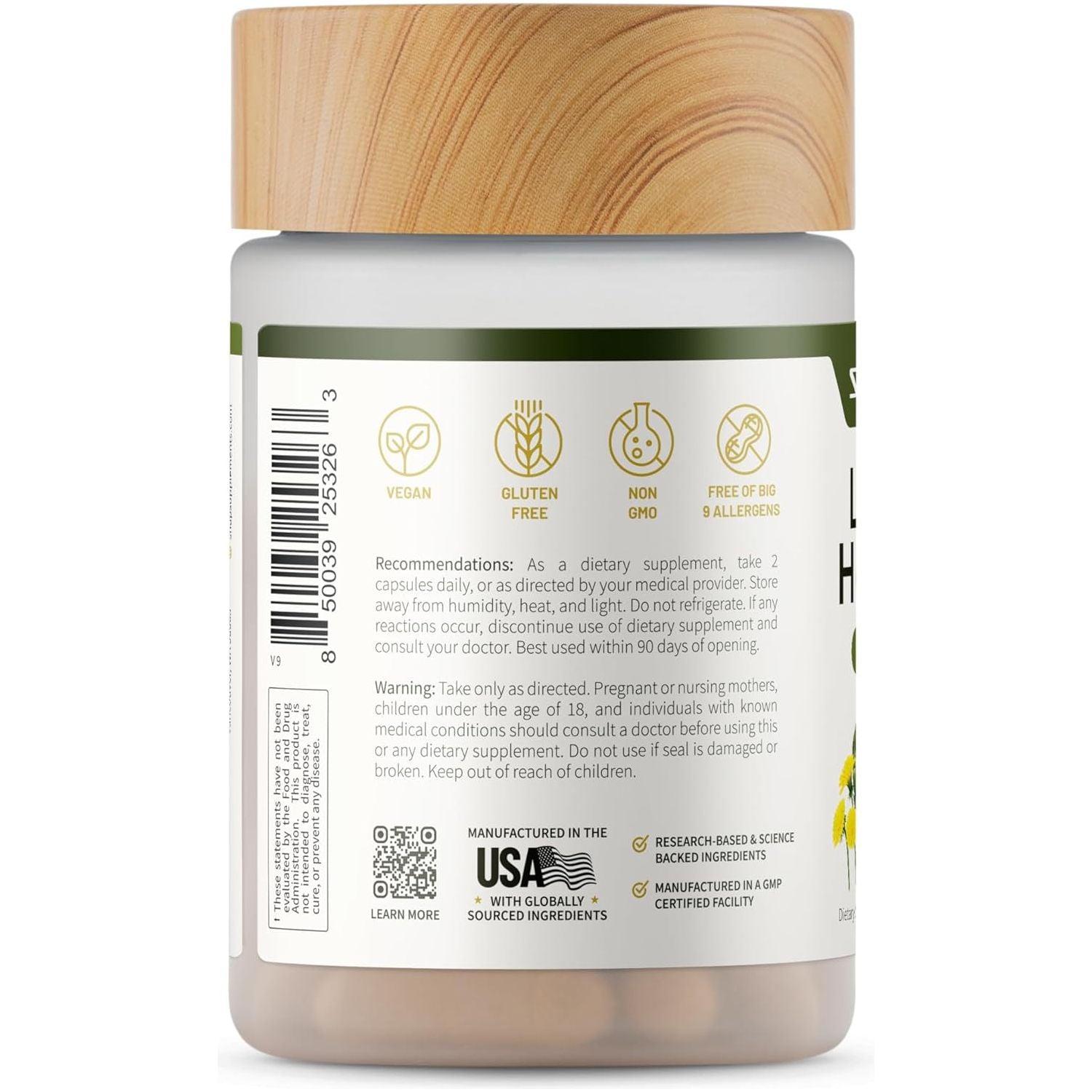 Snap Supplements Liver & Detox Support Supplement and Digestive Health, 60 Capsules