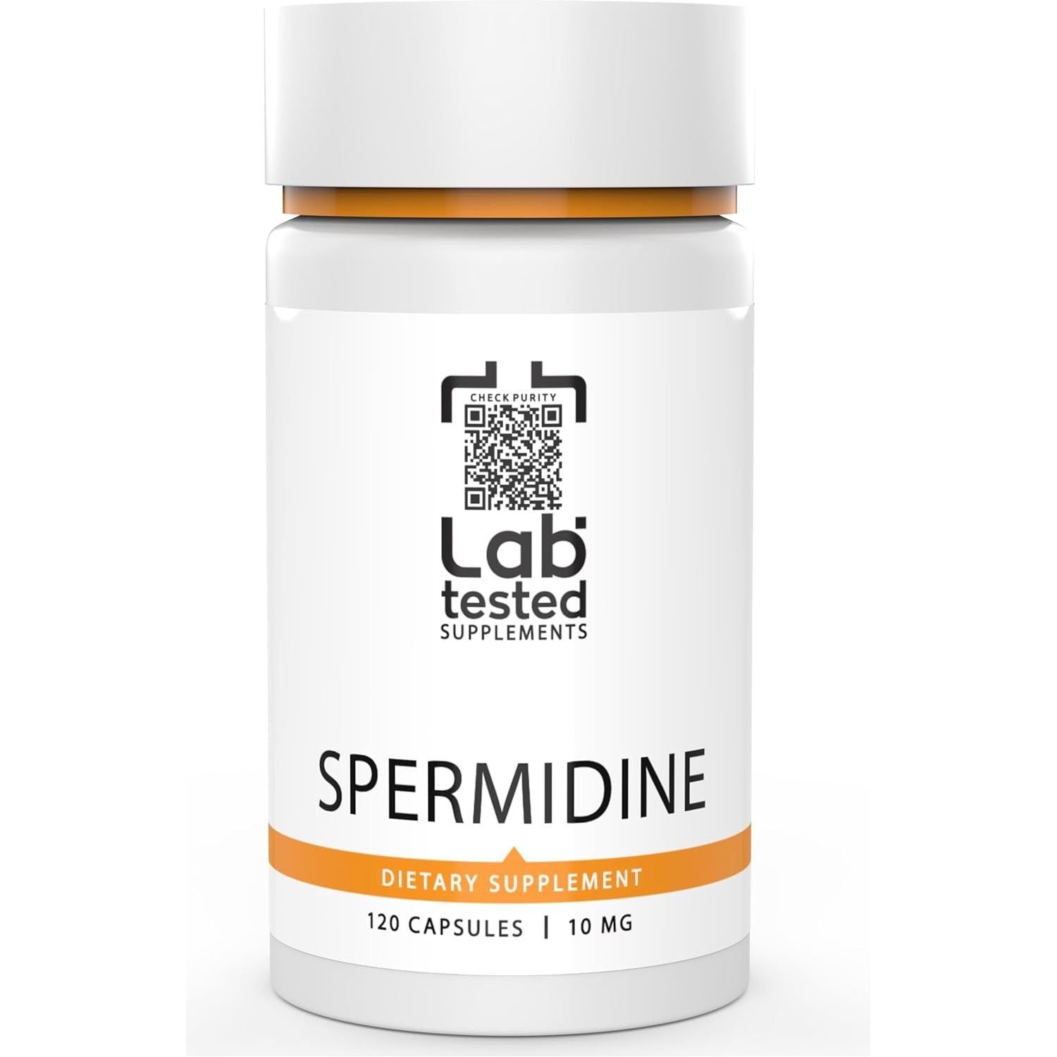 Spermidine 3HCL Supplement - 120 10Mg Capsules  - Spermidine Trihydrochloride