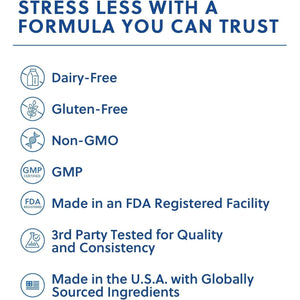 Quick Calm Mood Support Supplement with Ashwagandha, L-Theanine, and Passionflower for Rapid Stress Relief and Relaxation – 60 Capsules