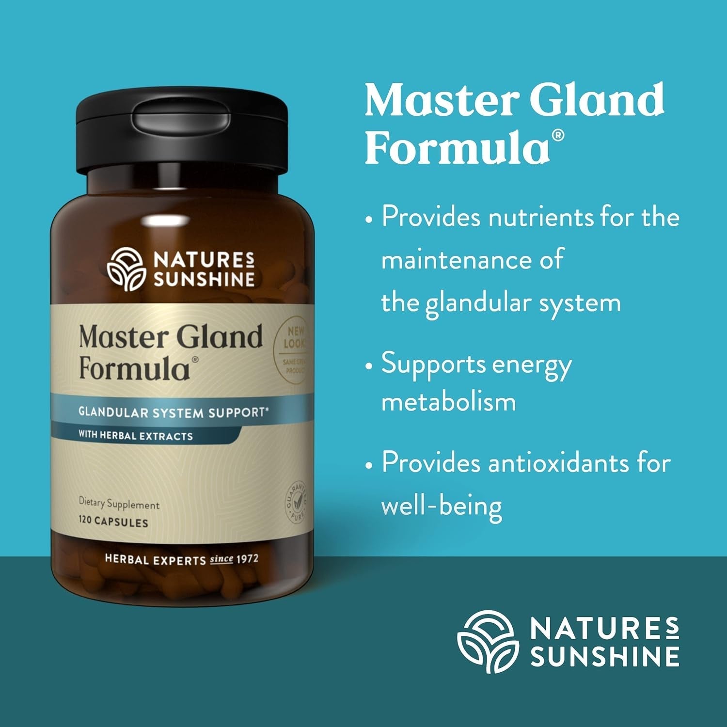 Nature'S Sunshine Master Gland - Provides Complete Nutritional Support for Every Gland in the Body 120 Capsules