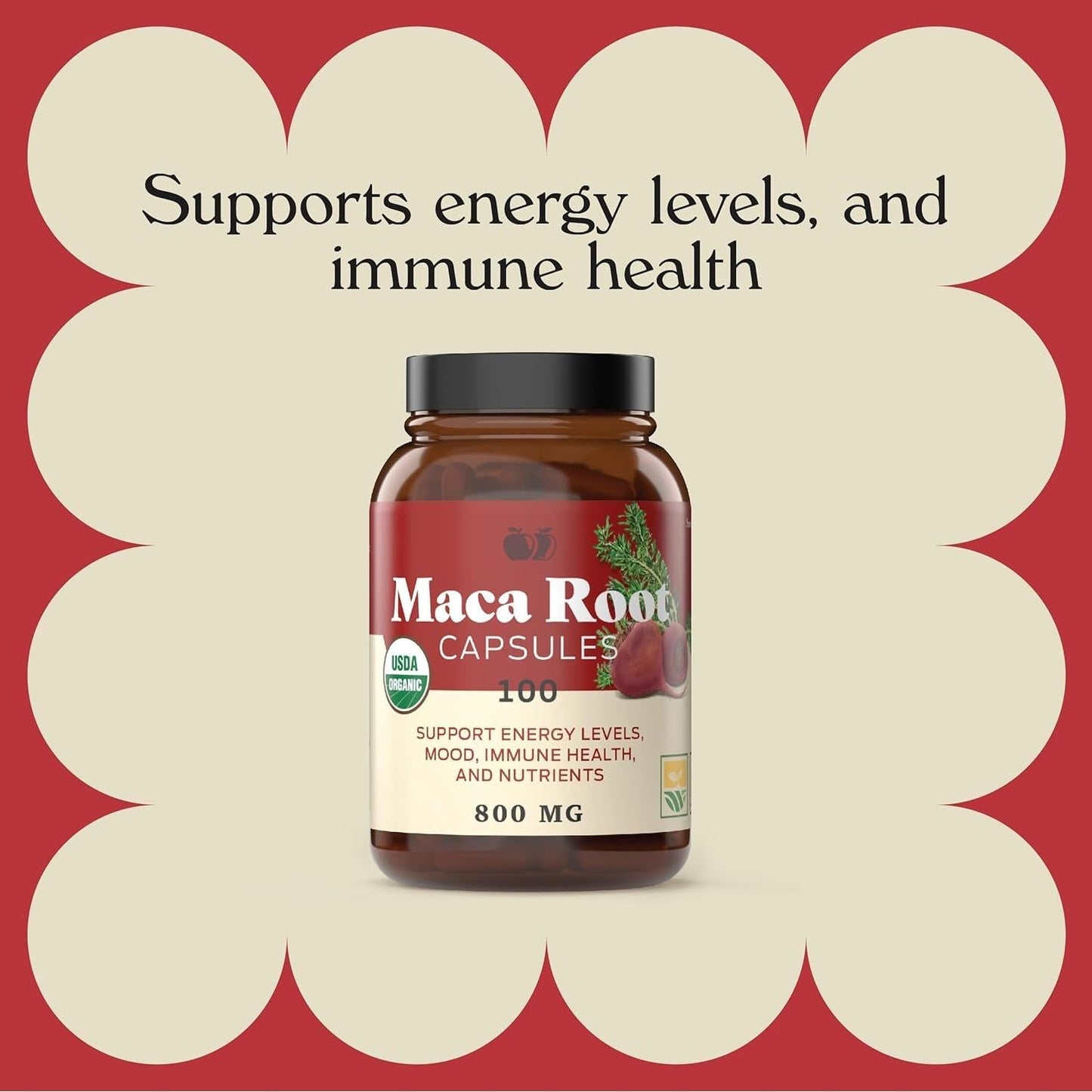 Complete Natural Products Pure Maca Root Powder Capsules - 100 Capsules