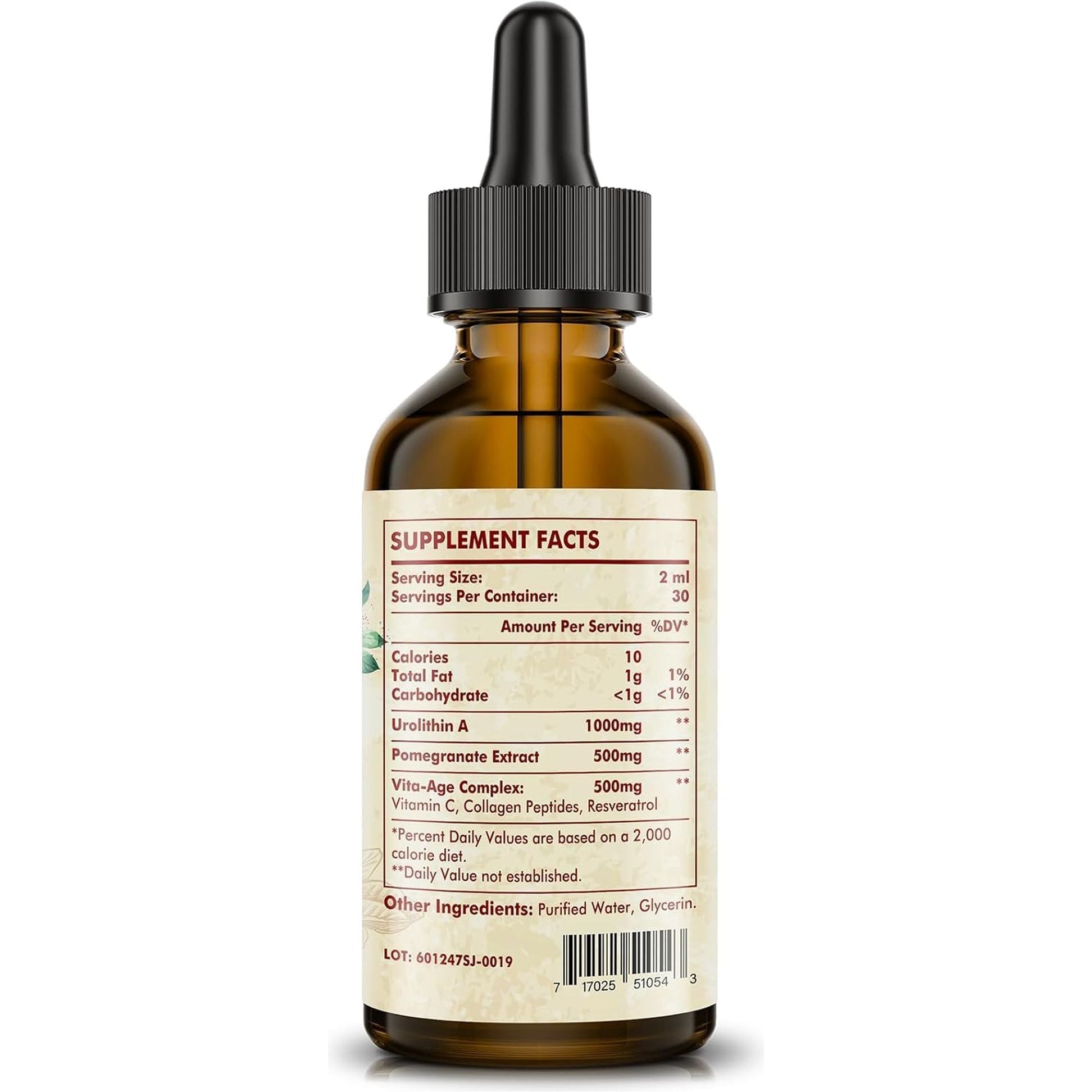 Urolithin a 2000Mg Liquid Drops - 60Ml (2 Fl Oz)