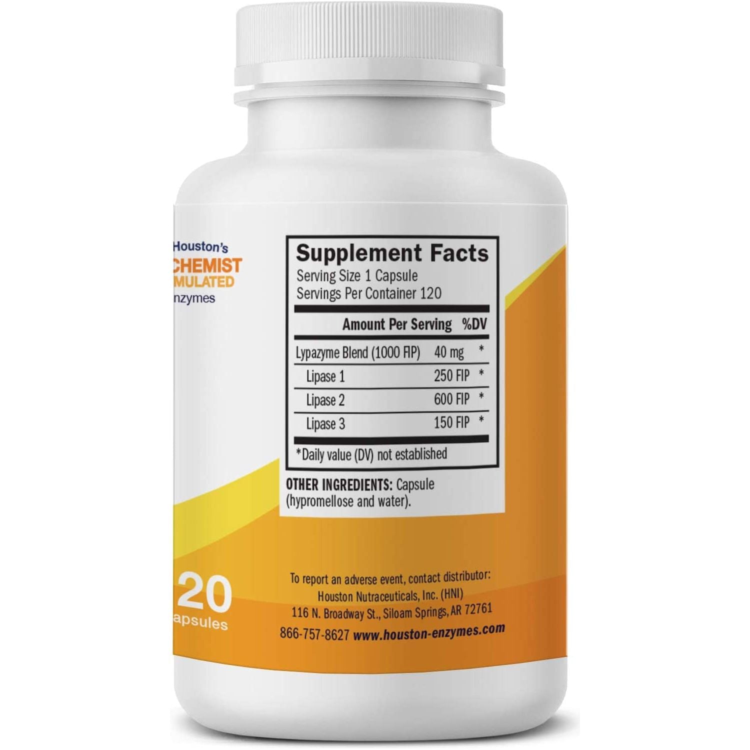 – Lypazyme –  Supports Complete Breakdown of Triglyceride Fats – Excellent for High-Fat Diets 120 Capsules