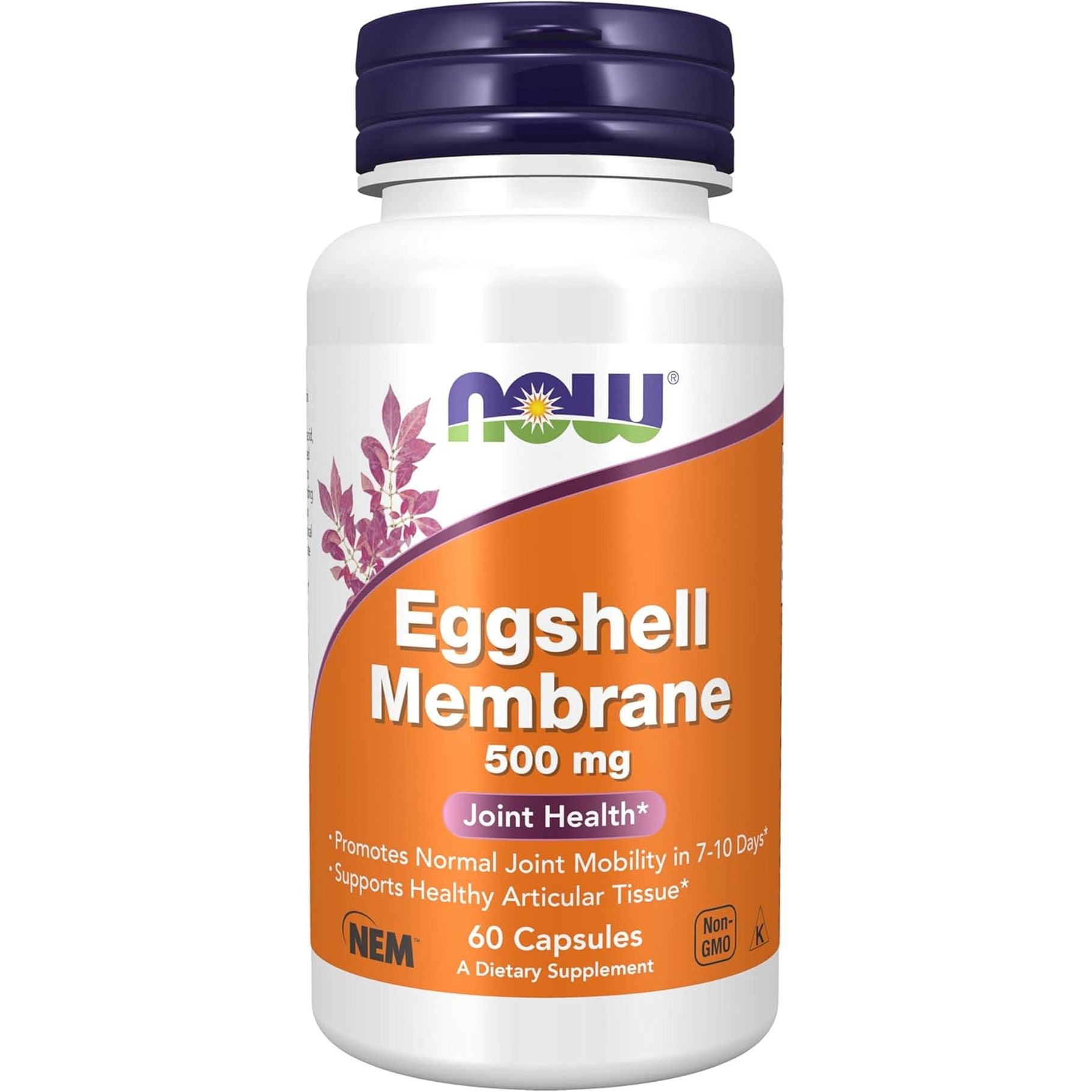 NOW Foods Supplements, Eggshell Membrane (A Unique Biological Matrix Composed of Major Joint Constituents) 500 Mg, 60 Veg Capsules