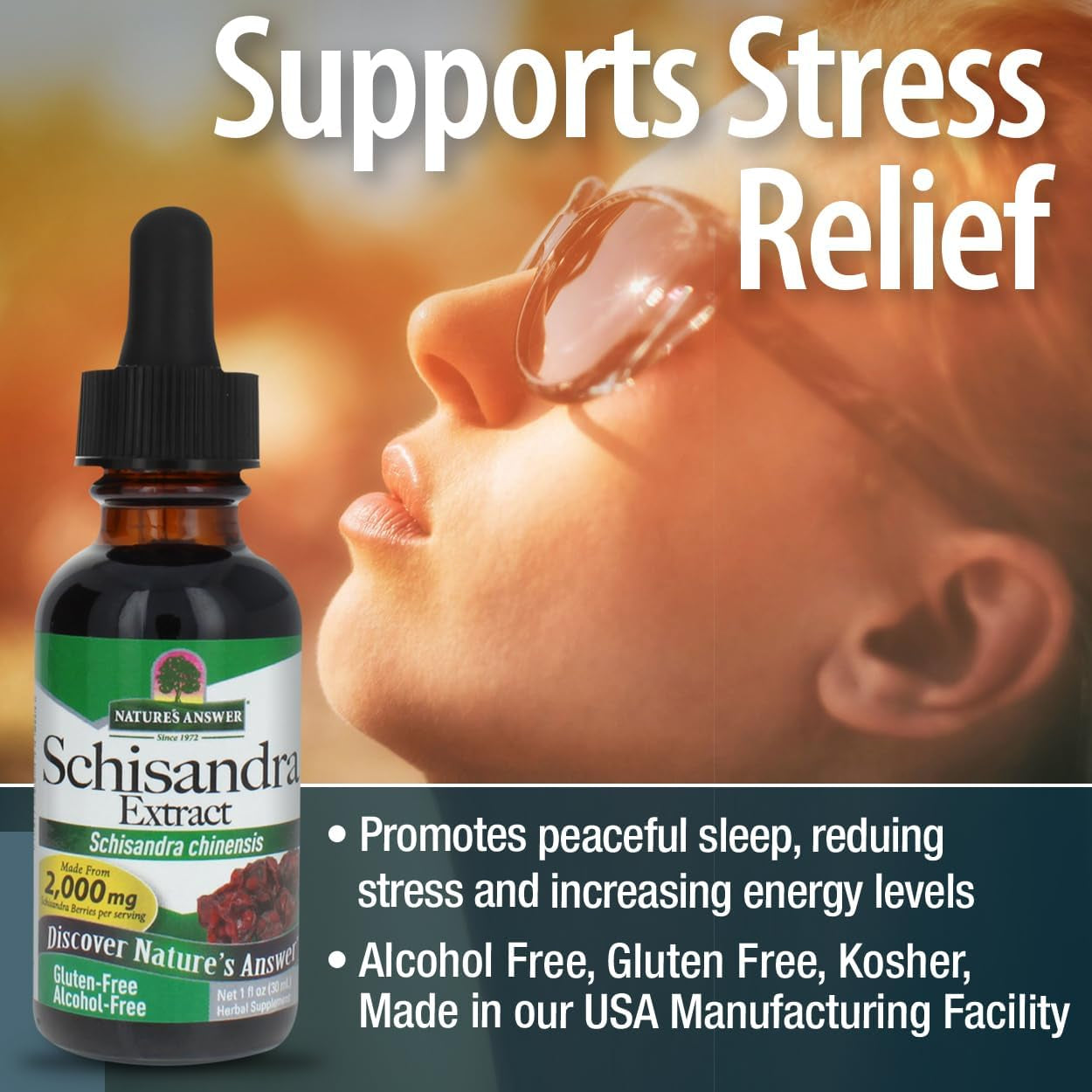 Nature'S Answer Schisandra Berry Extract - Stress, Fatigue, Relaxing Support - Adrenal Support Supplements for Everyone - Made in USA 