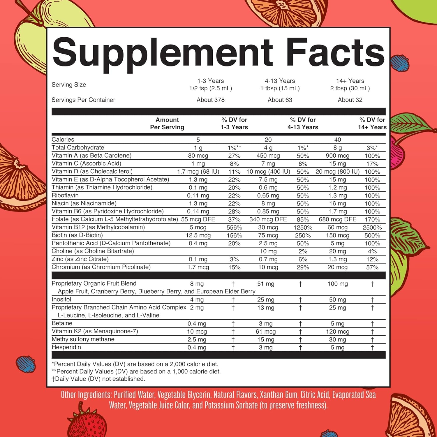 Maryruth Organics Multivitamin for Women Men & Kids | Energy & Beauty Booster Multimineral | 32 Fl Oz