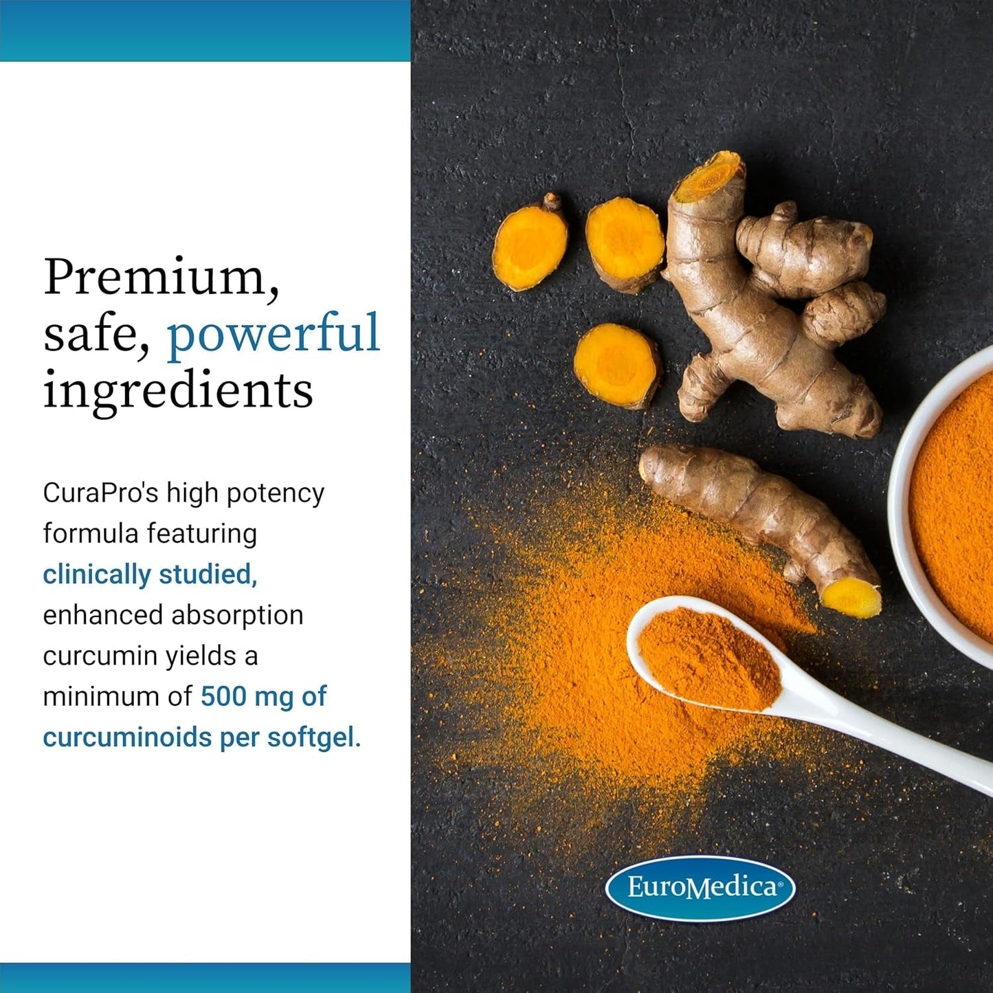 Euromedica Curapro - Clinically-Studied Liver, Brain, Heart & Immune Support - 60 Servings/750Mg