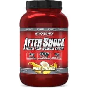 MYOGENIX Aftershock Post Workout, Muscle Growth Whey Protein Powder - Pina Colada 3 LBS
