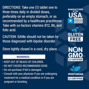 Life Extension Same, Mood, Joint & Liver Support, Gluten-Free, Non-Gmo, Vegetarian, 30 Tablets