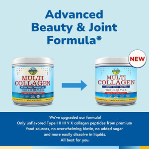 Terranics Multi Collagen Peptides Powder, Type I II III V X Hydrolyzed Collagen for Women+Men, 16Oz