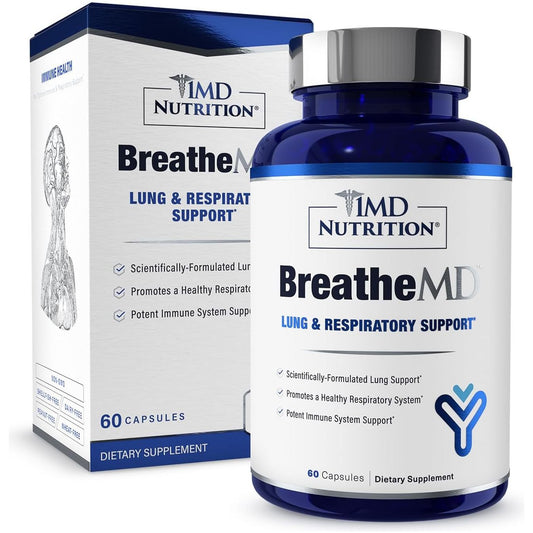 1MD Nutrition Breathemd | Lung and Respiratory Support Supplement 60 Count