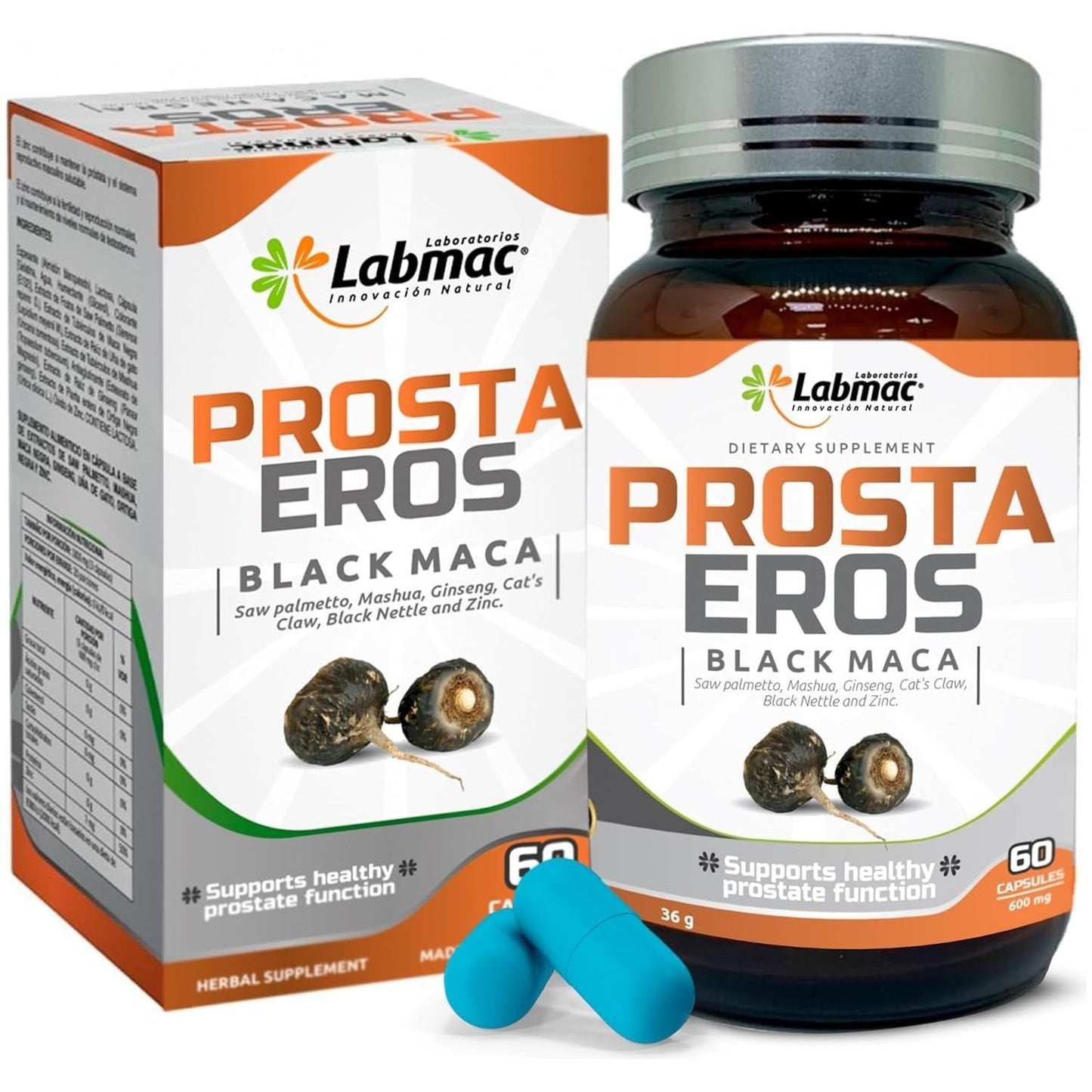 Prostaeros- Prostate Support Supplement - 7 Natural Ingredients - 60 Count 