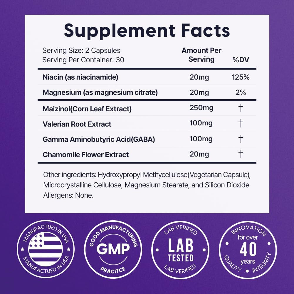 Univera Natural Dreams Melatonin-Free Gentle Sleep Support 60 Capsules