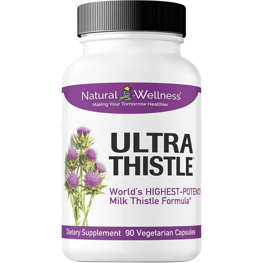 Natural Wellness Ultrathistle® Advanced Milk Thistle Liver Support - Herbal Liver Cleanse & Detox Supplement, 30-Day Supply
