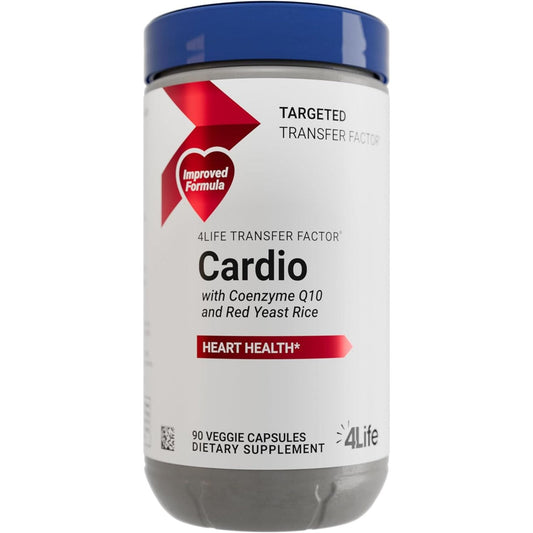 4Life Transfer Factor Cardio - Targeted System Support with Ginkgo Biloba, Garlic, Red Yeast Rice, and Resveratrol - 90 Capsules