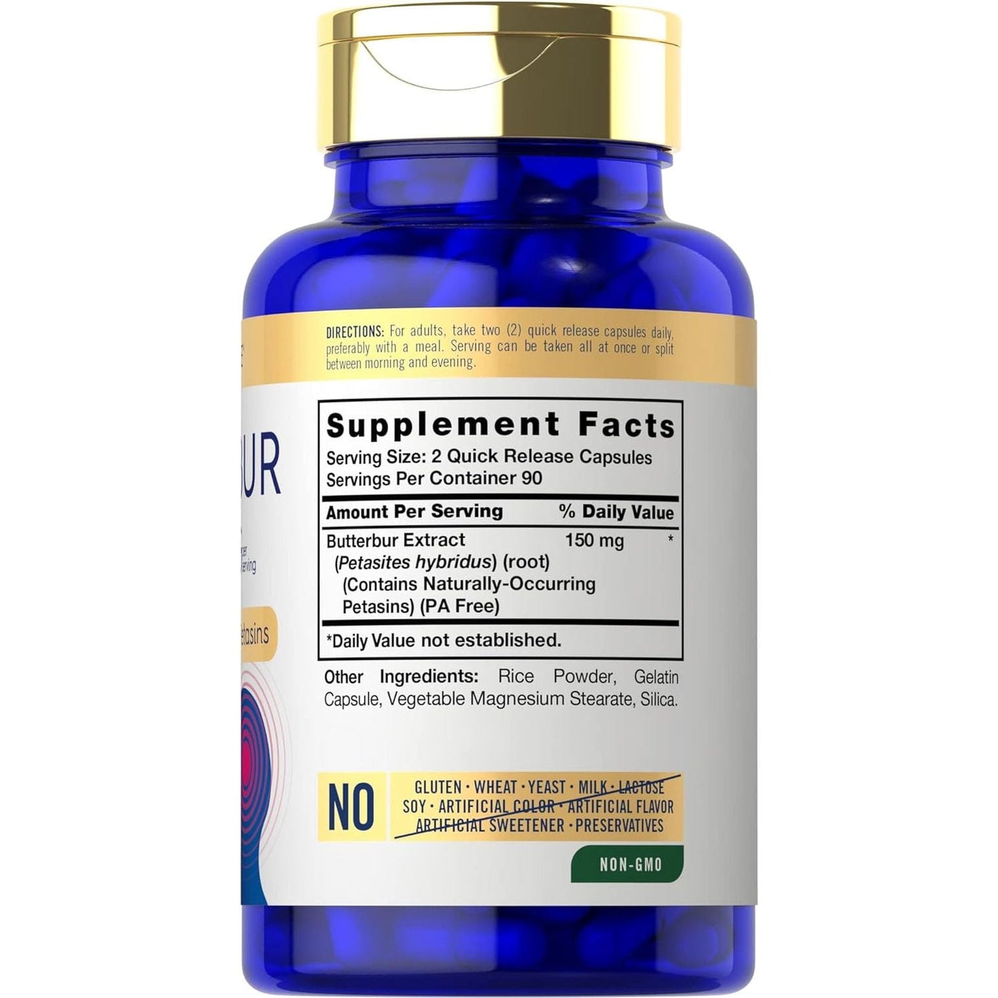 Carlyle Butterbur 150 Mg | Potent Extract | Neurological Support Supplement 180 Capsules