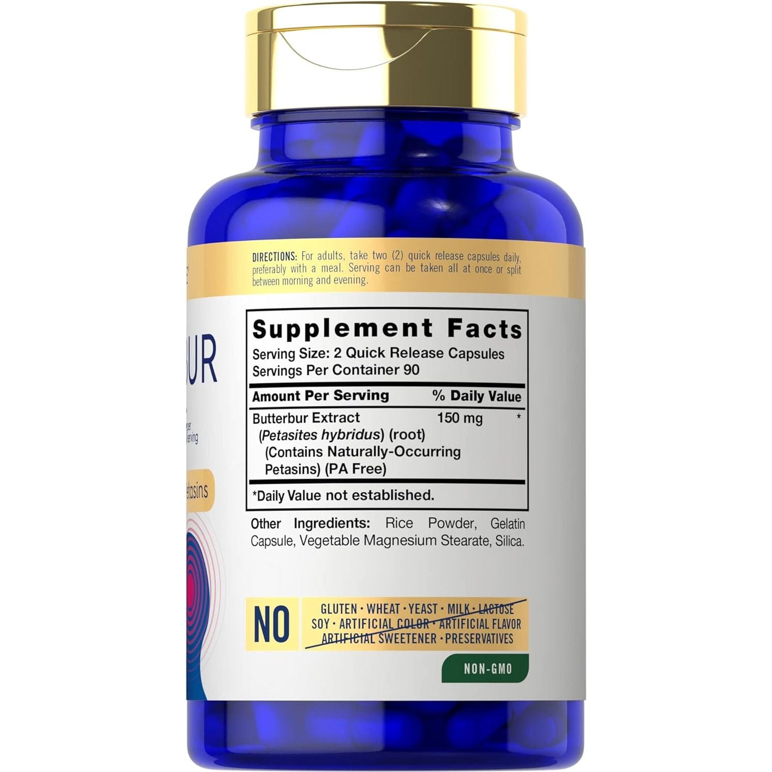 Carlyle Butterbur 150 Mg | Potent Extract | Neurological Support Supplement 180 Capsules