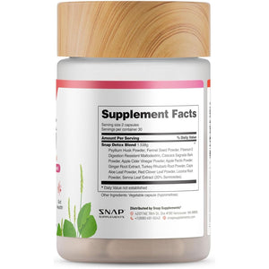 Snap Supplements Detox Cleanse Capsules - Advanced Blend for Full Body Detox & Cleanse (60 Capsules)