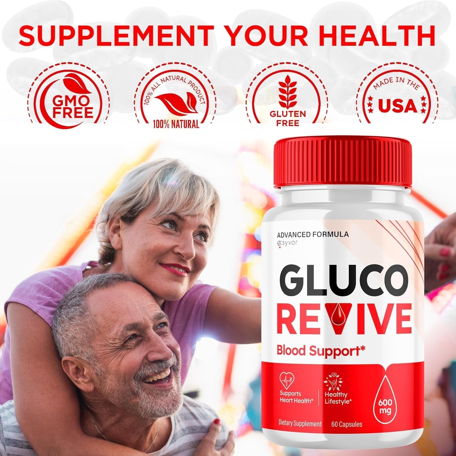 Gluco Revive Advanced Formula Vitamin Pills - Supports Healthy Lifesytle Glycogen Support (60 Capsules)