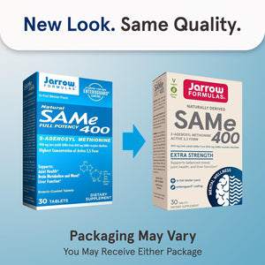 Jarrow Formulas Same 400 Mg, Supports Joint Health, Liver Function, Brain Metabolism, 30 Tablets