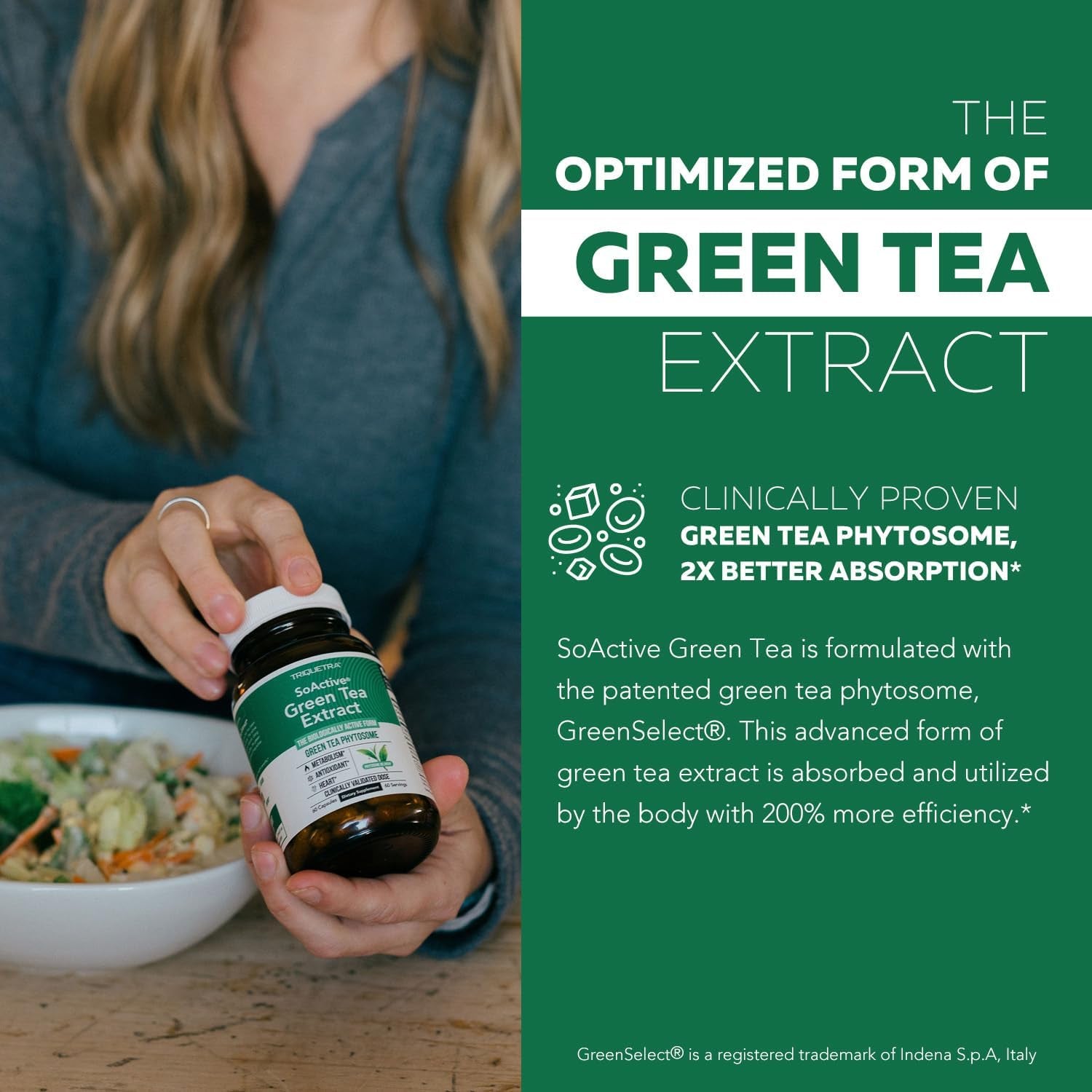 Soactive Green Tea Extract - Supports Metabolism & Weight Management - 60 Capsules