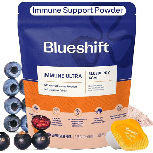 Blueshift Immune Ultra - 5-In-1 Immune Support Powder Drink Mix (14 Pack)