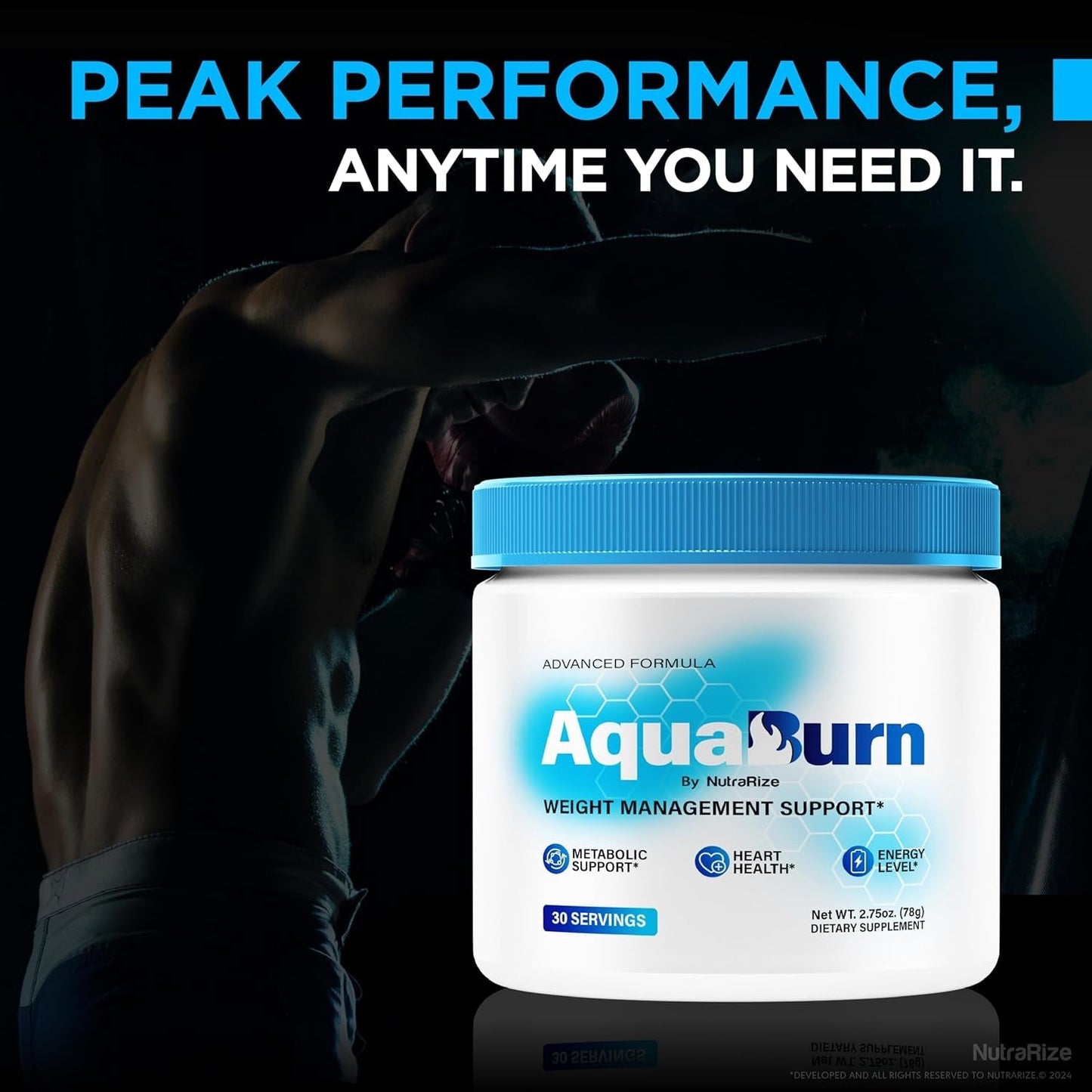 Aquaburn - Premium Powder Formula for Overall Health and Fitness (30 Servings)