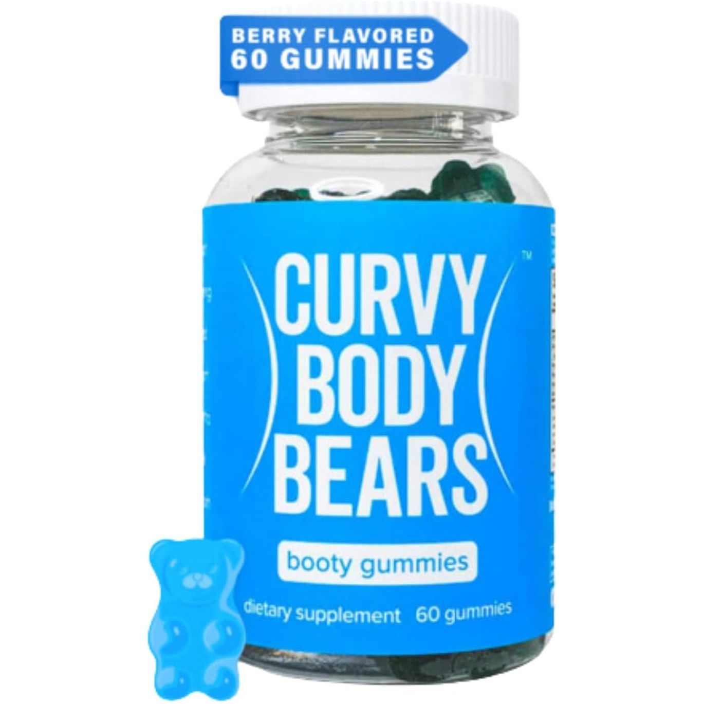 Bum Gummies for Women | Workout Support Gummy | Fitness Supplement | Berry Flavored (60 Count)