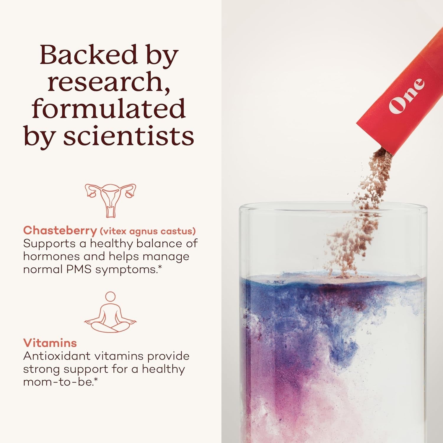 Premama Hormone Balance for Women, Multivitamin Supplement, Berry Flavor, 28 Packets