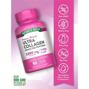 Nature'S Truth Collagen Peptides | 90 Caplets | Type 1 and 3 with Vitamin C