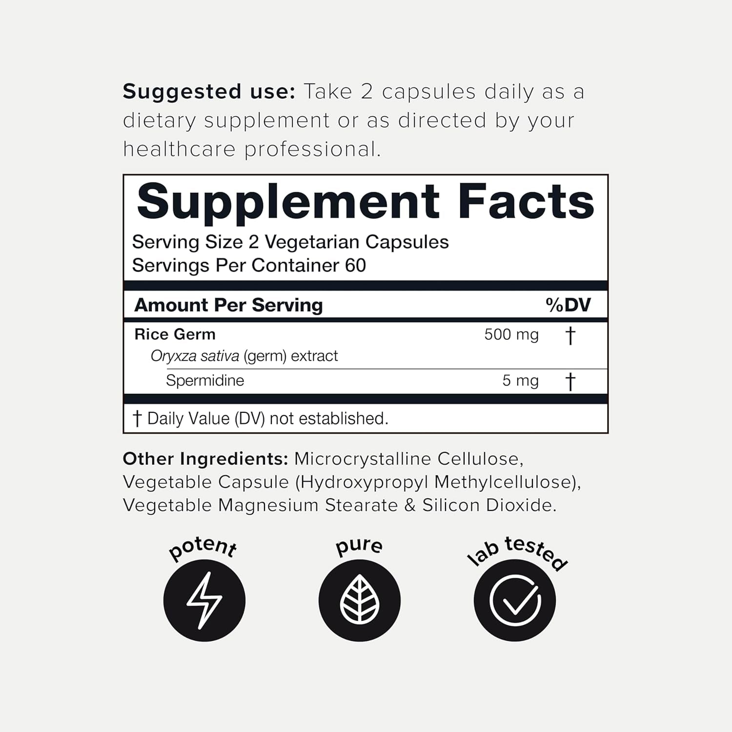 Toniiq Ultra Concentrated 500Mg Spermidine Supplements for Men and Women