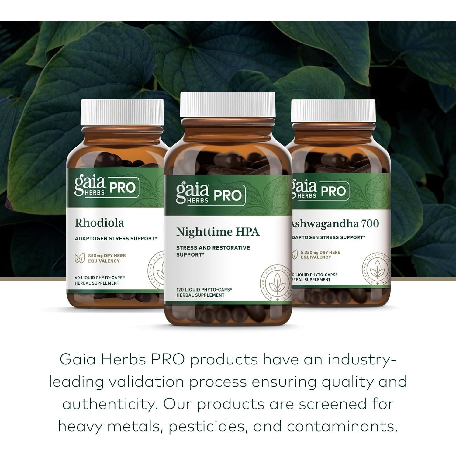 Gaia Herbs Pro Nighttime HPA - Restorative & Healthy Sleep Support Supplement (60 Servings)