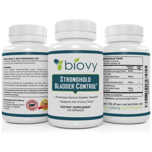 Stronghold Natural Bladder Control  - to Support Healthy Urinary Flow (120 Count)