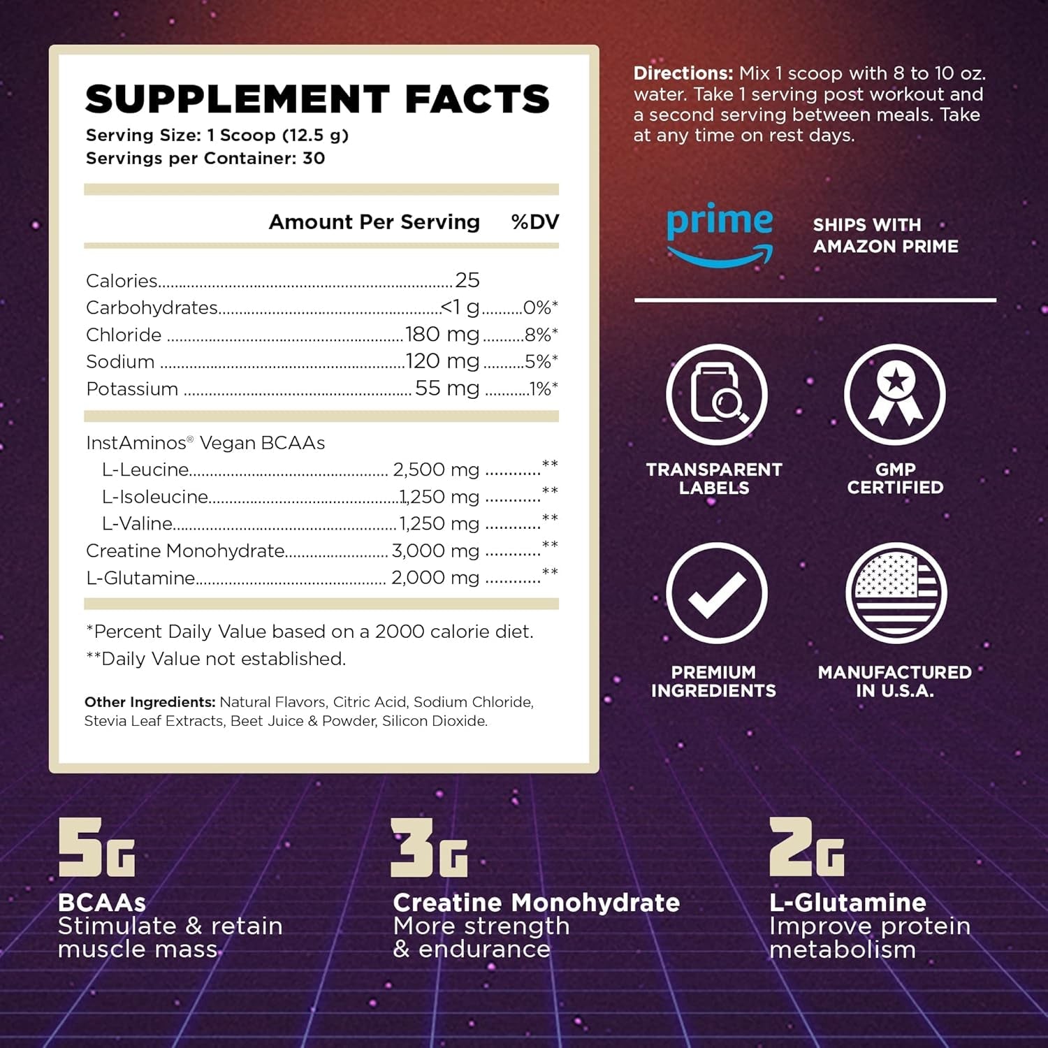 Vintage Build – Post Workout Recovery & Muscle Building Powder Drink for Muscular Strength & Growth (377G)