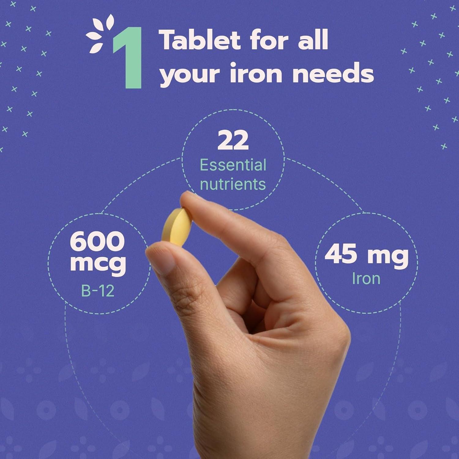 Just One - Once Daily Bariatric Multivitamin with Iron, 90 Count for Gastric Sleeve and Gastric Bypass.