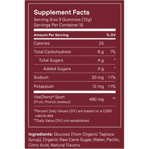 Recovery Gummies - Tart Cherry Gummies for Muscle Recovery with Antioxidants & Electrolytes Combats Soreness, Boosts Energy