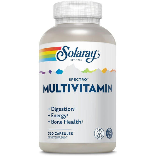 SOLARAY Spectro Multivitamin, Energizing Greens & Herbs W/Digestive Enzyme (60 Servings)
