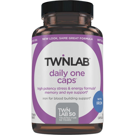 Twinlab Daily One Caps with Iron - Nutritional Supplement with Iron, Zinc, B Vitamins, and More - 60 Capsules