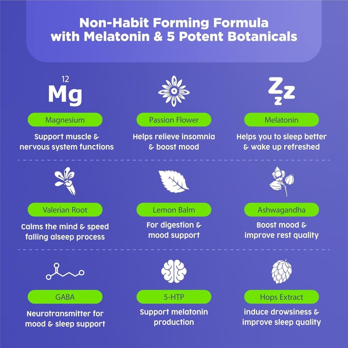 Calmadream Natural Sleep Aid With Melatonin & Magnesium, Ashwagandha 60 Capsules - Suppviv