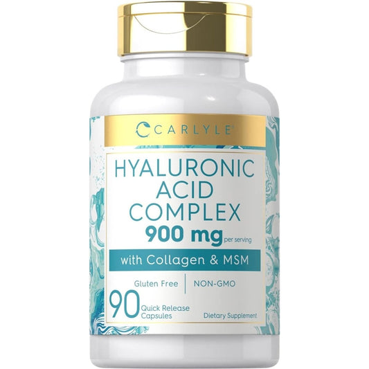 Carlyle Hyaluronic Acid Complex 900 Mg | with Collagen and MSM | 90 Capsules - Suppviv