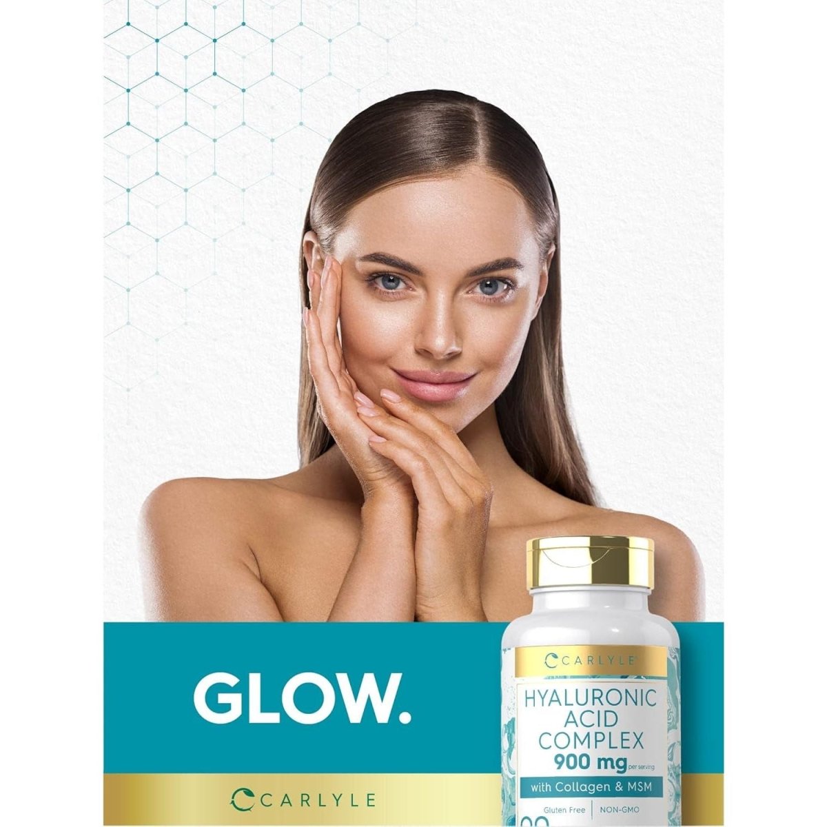 Carlyle Hyaluronic Acid Complex 900 Mg | with Collagen and MSM | 90 Capsules - Suppviv